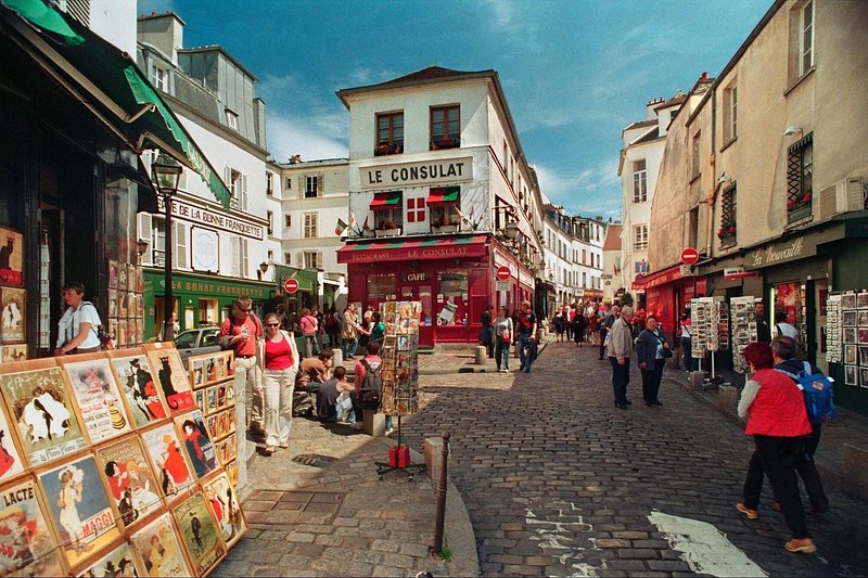 A Paris street with historic buildings