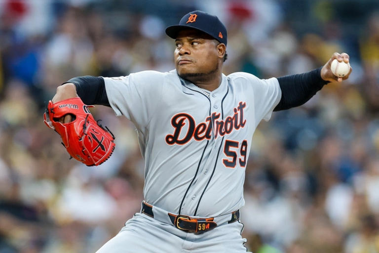 Detroit Tigers player on the field